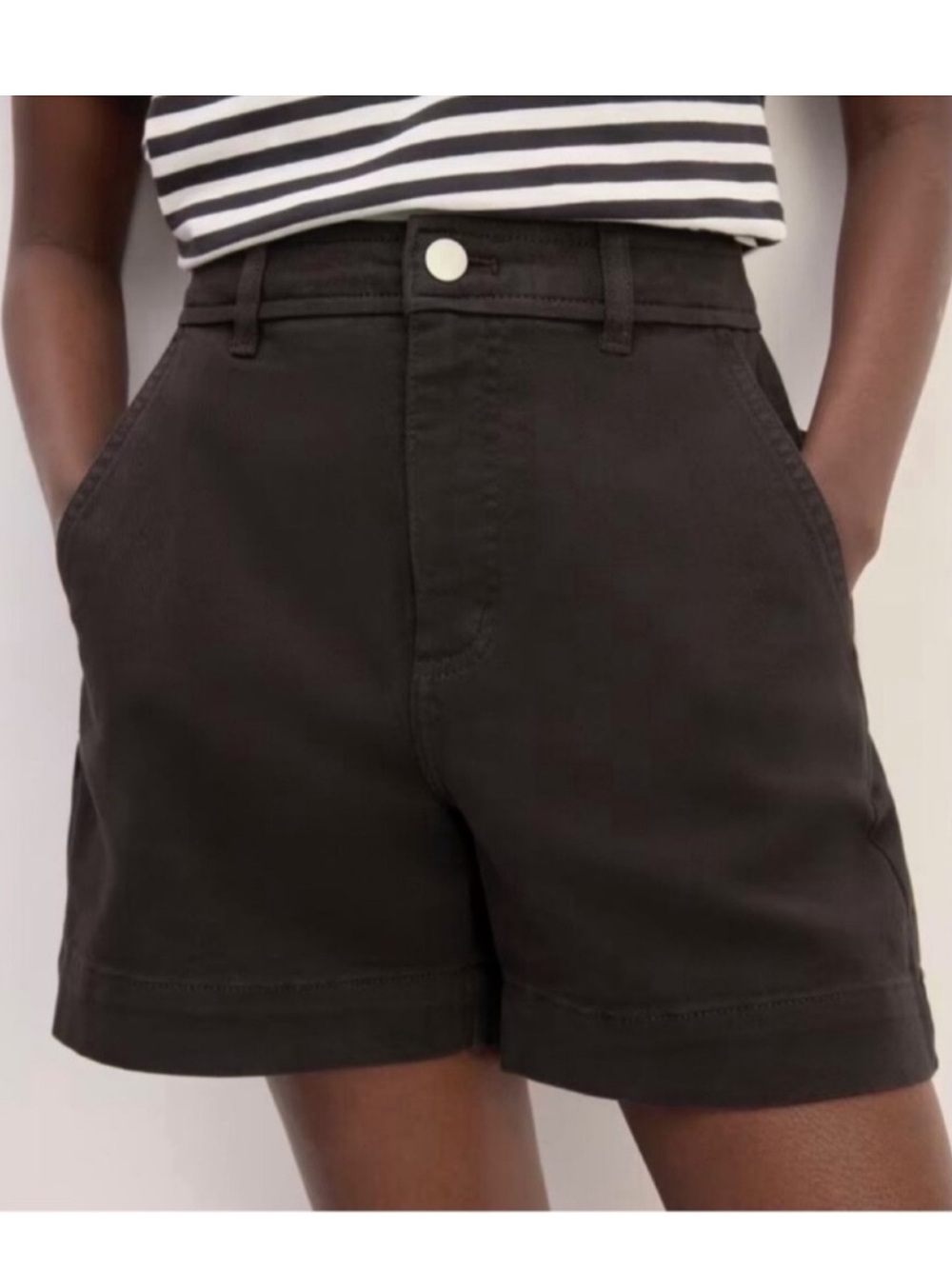 Everlane Black Cotton Twill Shorts